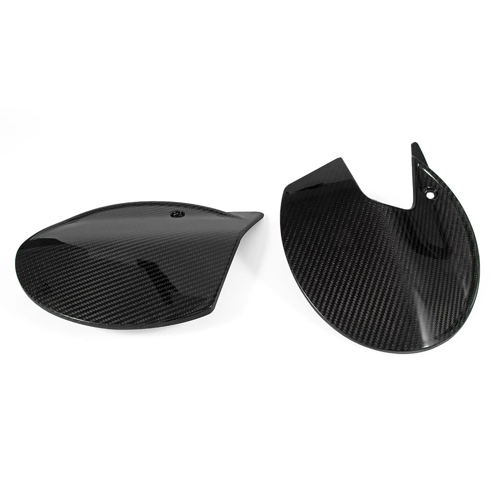 Motorcycle Part 100% Full Carbon Fiber Side Panels for Scrambler Cafe Racer Glassy Black